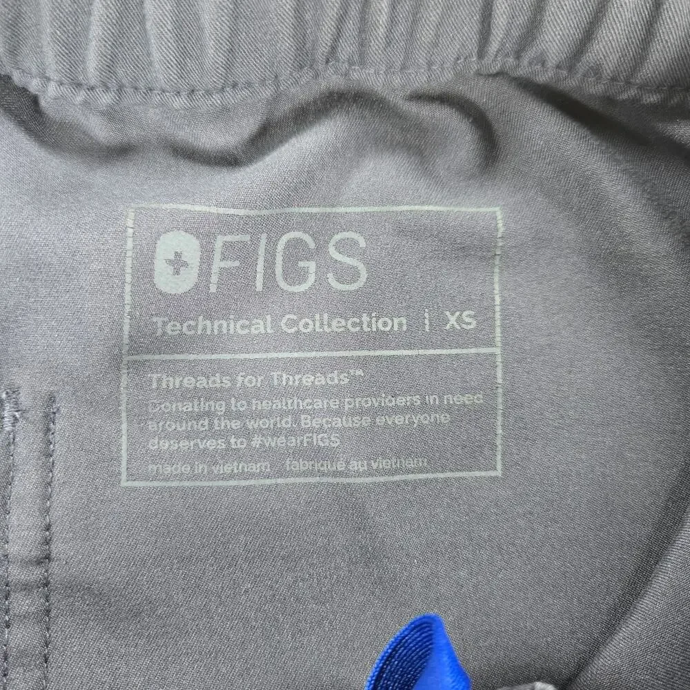 Figs Medical Healthcare Cairo Charcoal Gray Scrub‎ Pants Men's Size XS